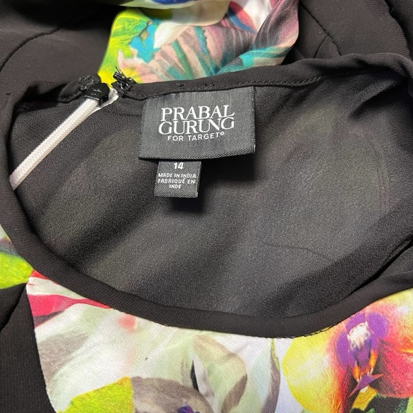 Prabal Gurung - Women’s Black Dress with Central Floral print Sz 14 - Picture 5 of 7